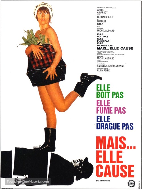 Elle boit pas, elle fume pas, elle drague pas, mais... elle cause! - French Movie Poster