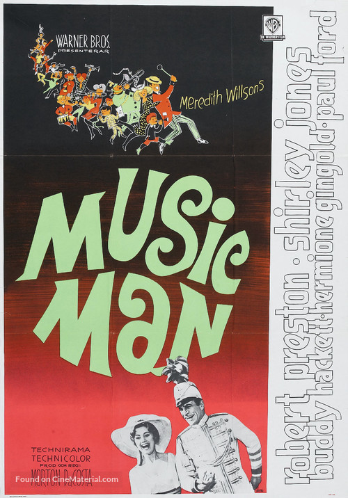 The Music Man - Swedish Movie Poster