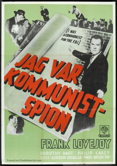 I Was a Communist for the FBI - Swedish Movie Poster