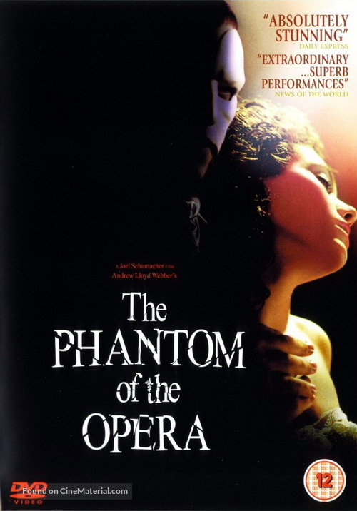 The Phantom Of The Opera - British DVD movie cover