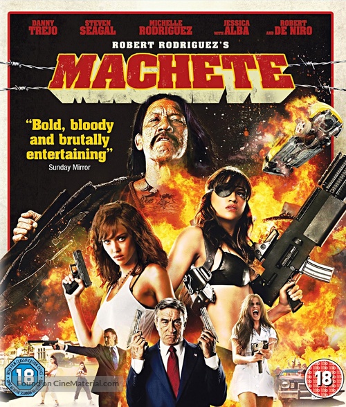 Machete - British Blu-Ray movie cover