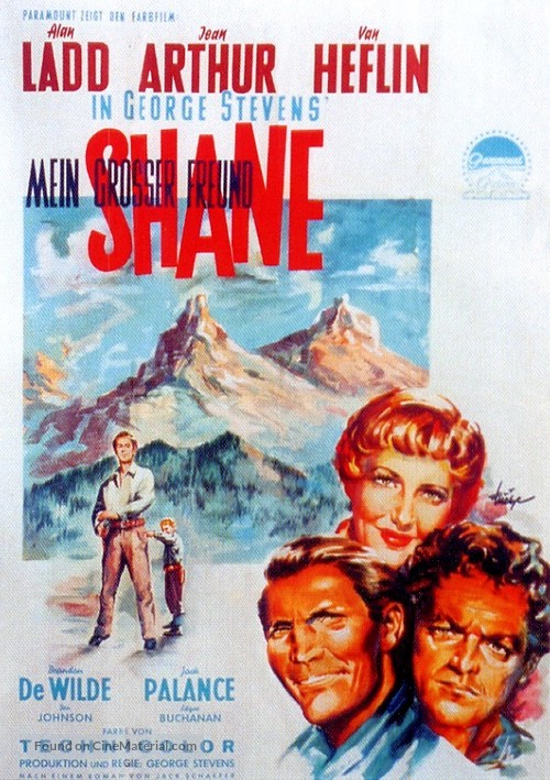 Shane - German Theatrical movie poster