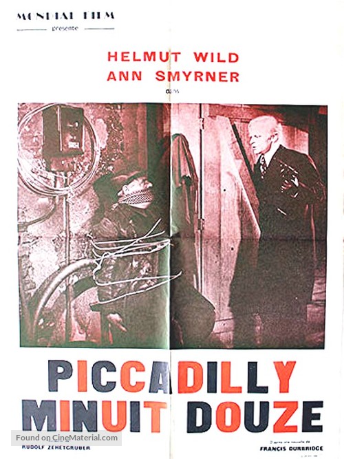 Piccadilly null Uhr zw&ouml;lf - French Movie Poster