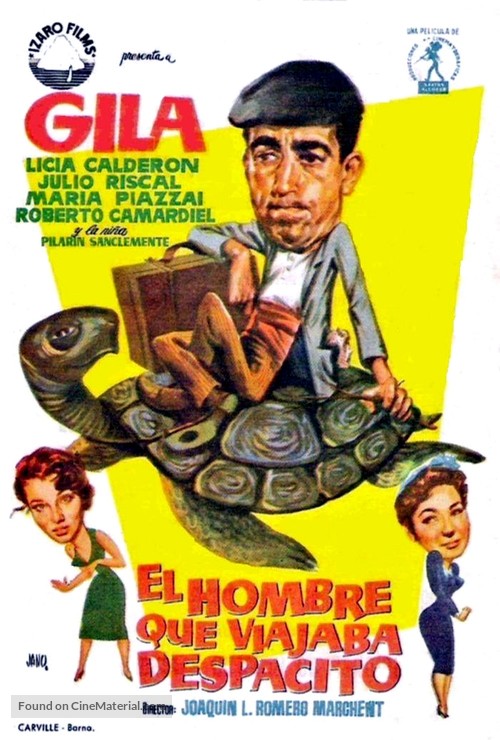 El hombre que viajaba despacito - Spanish Movie Poster