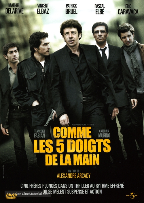 Comme les cinq doigts de la main - French DVD movie cover