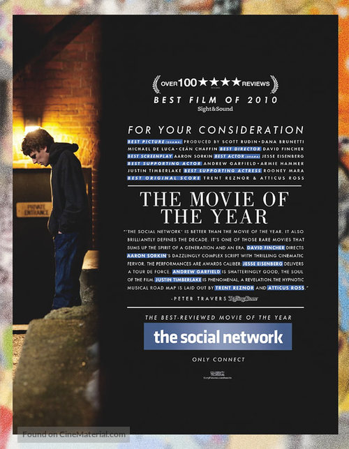 The Social Network - For your consideration movie poster