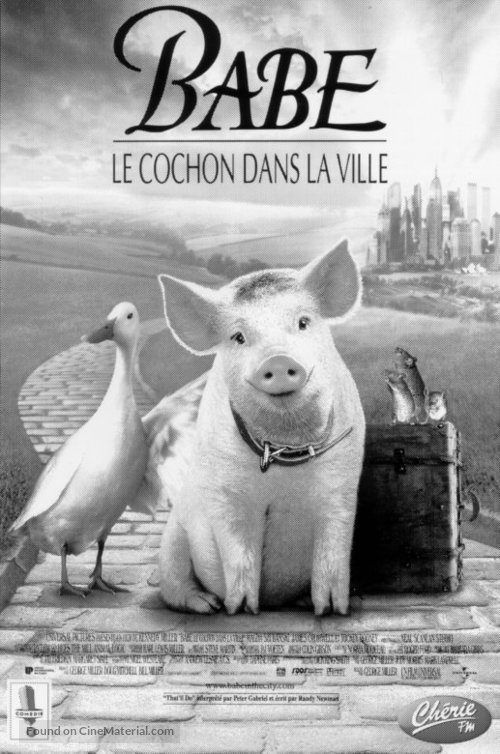 Babe: Pig in the City - French Movie Poster