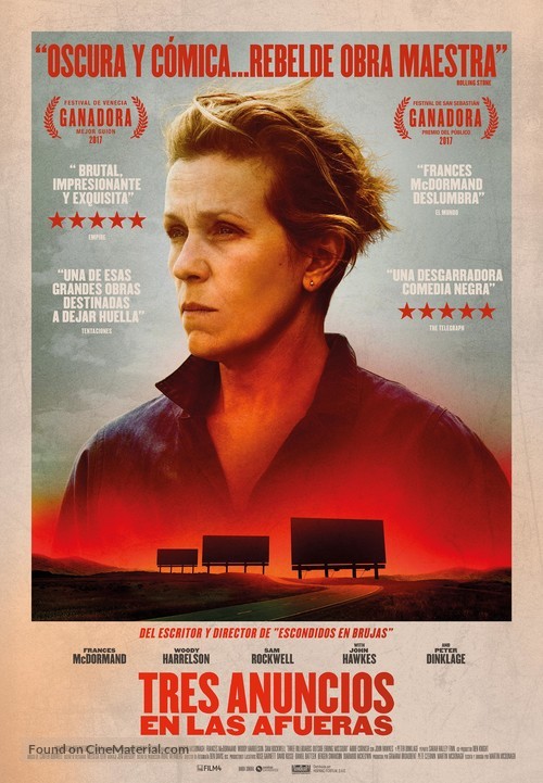 Three Billboards Outside Ebbing, Missouri - Spanish Movie Poster