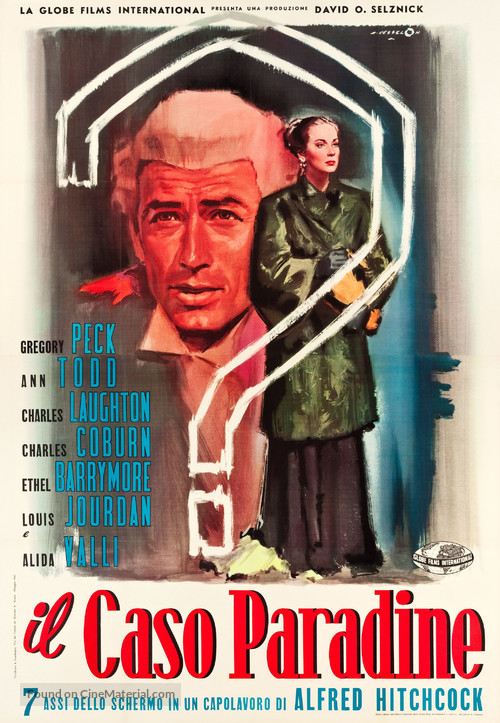 The Paradine Case - Italian Movie Poster