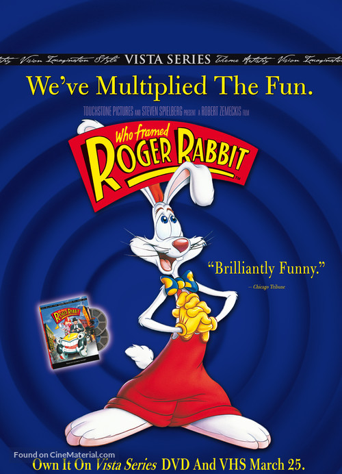 Who Framed Roger Rabbit - Video release movie poster