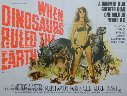 When Dinosaurs Ruled the Earth - British Movie Poster