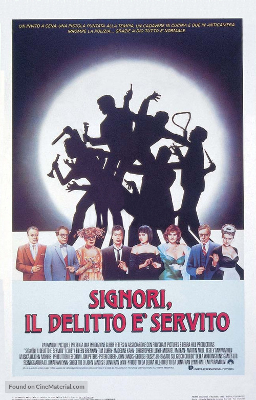 Clue - Italian Theatrical movie poster