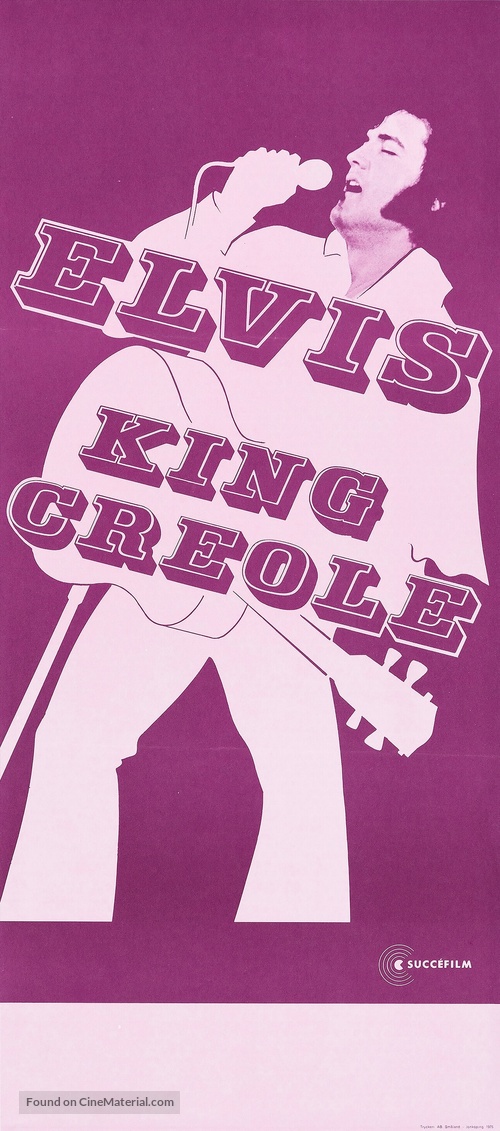 King Creole - Swedish Re-release movie poster