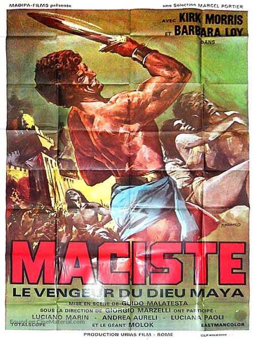Maciste il vendicatore dei Maya - French Movie Poster