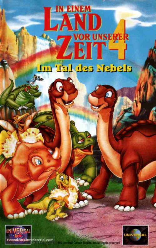 The Land Before Time IV: Journey Through the Mists - German VHS movie cover