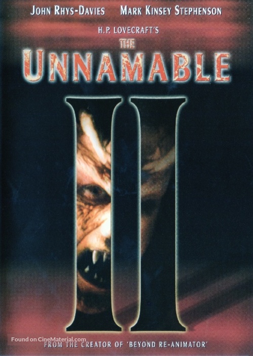 The Unnamable II: The Statement of Randolph Carter - DVD movie cover