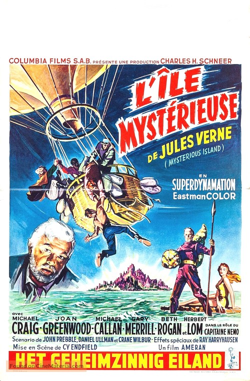 Mysterious Island - Belgian Movie Poster