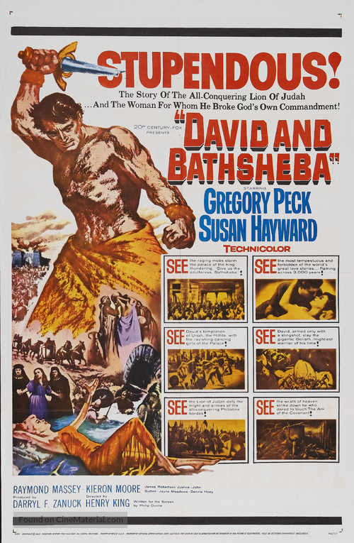 David and Bathsheba - Re-release movie poster