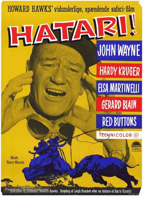 Hatari! - Danish Movie Poster