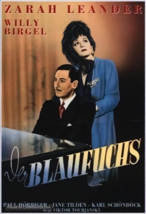 De vrouw met den blauwvos - German Movie Poster