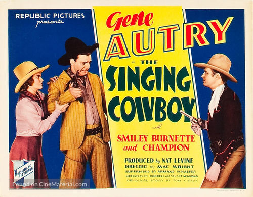 The Singing Cowboy - Movie Poster