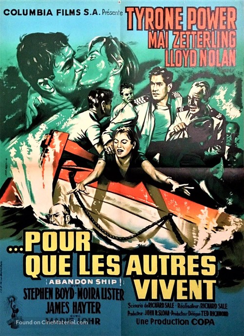 Seven Waves Away - French Movie Poster