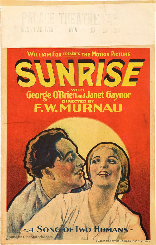 Sunrise: A Song of Two Humans - Movie Poster
