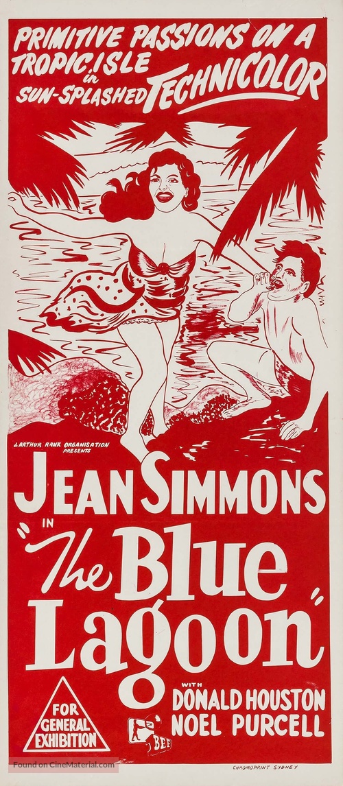 The Blue Lagoon - Australian Movie Poster
