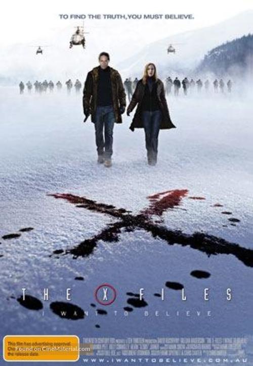 The X Files: I Want to Believe - Australian Movie Poster