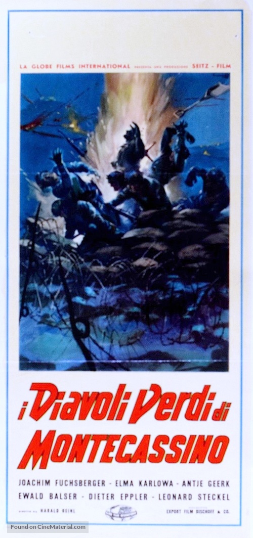 Die gr&uuml;nen Teufel von Monte Cassino - Italian Movie Poster