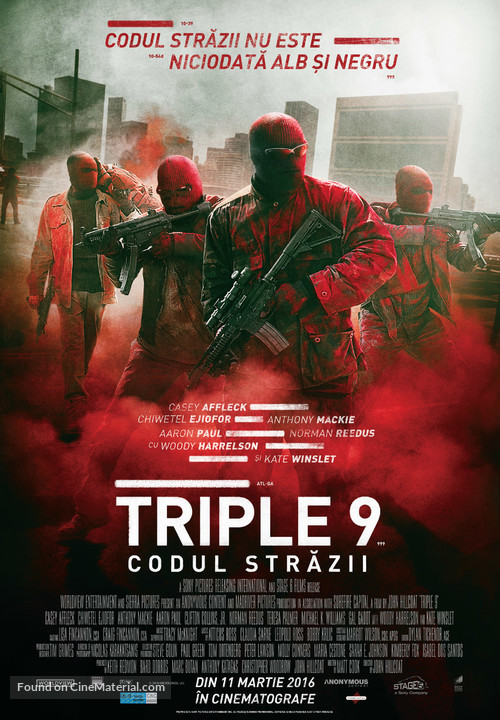 Triple 9 - Romanian Movie Poster