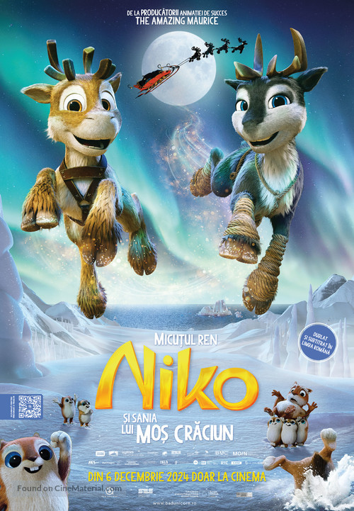 Niko - Beyond the Northern Lights - Romanian Movie Poster