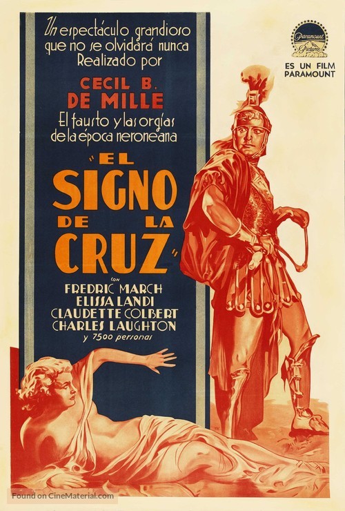 The Sign of the Cross - Argentinian Movie Poster