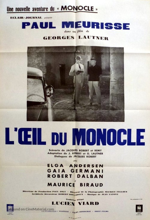 L&#039;oeil du monocle - French Movie Poster