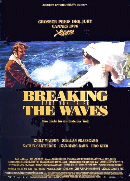 Breaking the Waves - German Movie Poster