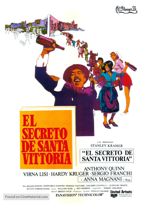 The Secret of Santa Vittoria - Spanish Movie Poster