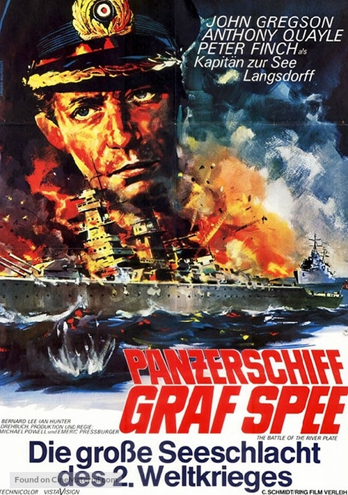 The Battle of the River Plate - German Movie Poster