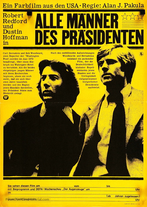 All the President&#039;s Men - German Movie Poster