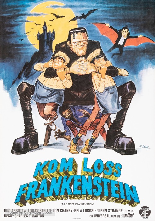 Bud Abbott Lou Costello Meet Frankenstein - Swedish Movie Poster