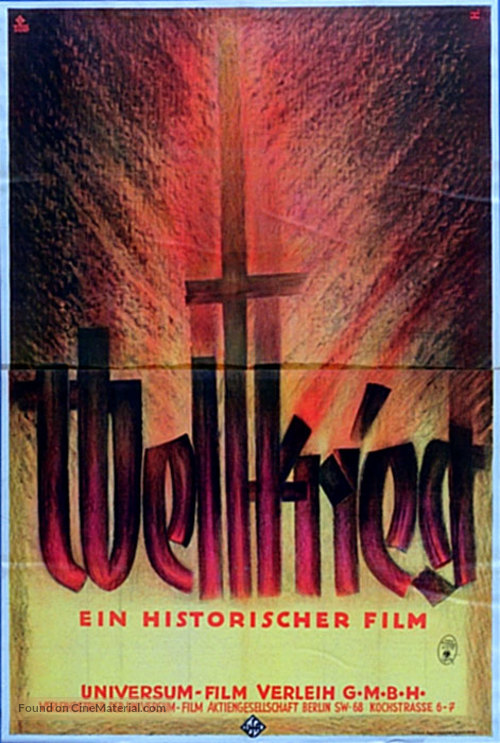 Der Weltkrieg, 1. Teil - Des Volkes Heldengang - German Movie Poster