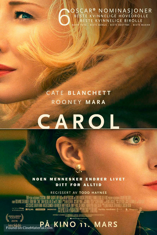 Carol - Norwegian Movie Poster