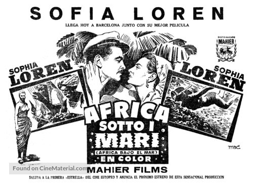 Africa sotto i mari - Spanish poster