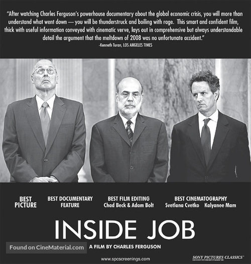 Inside Job - For your consideration movie poster