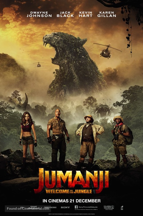 Jumanji: Welcome to the Jungle - Malaysian Movie Poster