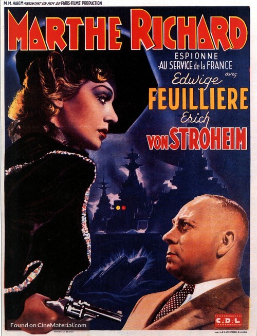 Marthe Richard au service de la France - Belgian Movie Poster