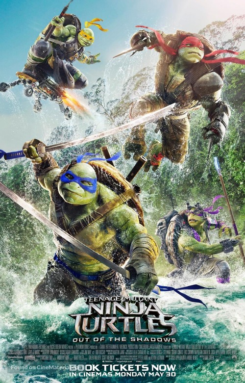 Teenage Mutant Ninja Turtles: Out of the Shadows - British Movie Poster
