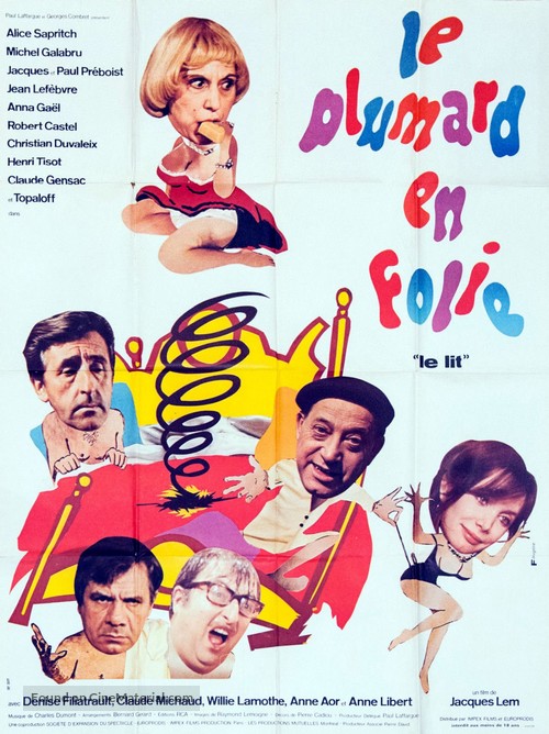 Le plumard en folie - French Movie Poster