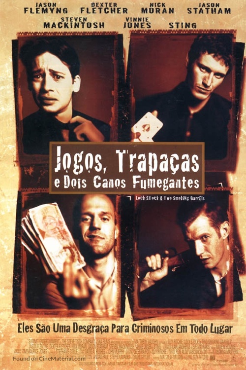 Lock Stock And Two Smoking Barrels - Brazilian Movie Poster