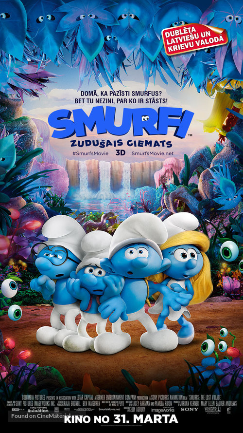 Smurfs: The Lost Village - Latvian Movie Poster