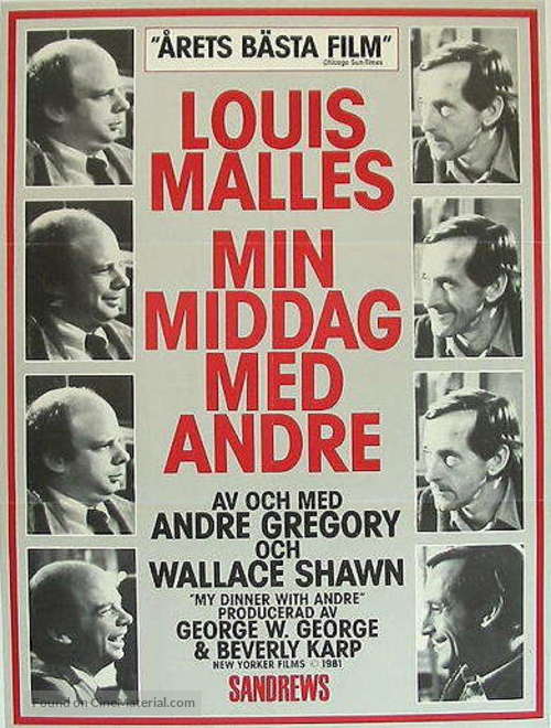 My Dinner with Andre - Swedish Movie Poster
